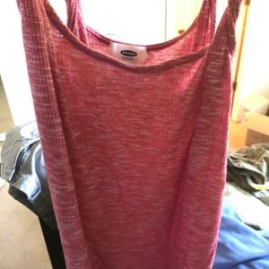 Small, red tank top, knitted straps